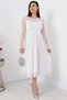 Midi Evening Gown with Ruffled Sleeves 13345 - 4