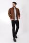 Sleeve Detail Judge Collar Suede Seasonal Coat BL 1710-60286 - 6