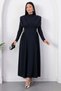 High Neck Halter Long Sleeve Dress Grs4158 - 4
