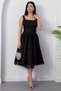 Square Neck Sequined Lace Dress with Gloplu Bal165 - 7