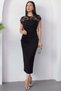 Tulle Atlas Belt Dress with Beaded Top Bal144 - 5