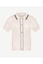 Regular Shirt Collar Short Sleeve Sweater - 7