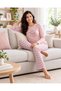 Women's Viscose Pajama Set Long Sleeve Crew Neck Patterned Trousers Modern Homewear Mom Pajamas 7 - 4