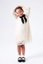 Cream Guipure Bow Girls' Dress - Bessie