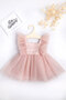 Powder Tulle Shoulders Girls' Dress - Caroline - 3