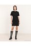 Straight Crew Neck Short Sleeve Dress