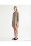 Plain Shirt Collar Long Sleeve Dress - 4