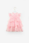 Pink Starry Layered Sleeveless Girls' Tulle Dress - Essie - 5