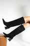Poppy Black Suede Women's Heeled Boots - 5