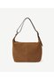Adjustable Handle Suede Crossbody Bag