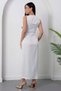 Square Neck Ruched Waist Slit Dress YZC25Y223 - 7