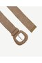 Elastic Waist Belt with Straw Wrap Buckle - 2