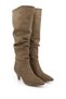 Women's Mink Suede Pointed Toe Bellows Thin Heeled Boots - 5