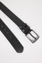 Men's Rectangular Buckle Faux Leather Jean Belt X3808Azns - 4