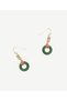 Glass Stone Detailed Dangle Earrings - 2