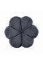 Daisy Bloom Decorative Velvet Throw Pillow - Anthracite - 40x40 Cm - 3