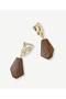 Geometric Form Wood Earrings - 2