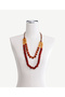 Two Rows Long Wooden Necklace - 3