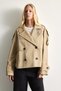 Relax Fit Short Double Breasted Trench Coat H3946Ax26Au