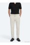 Light Beige Plain Woven Jogging Fit Casual Pants - 2