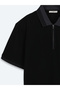 Black Plain 100% Cotton T-Shirt - 7