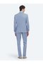 Blue Striped Modern Fit Wool Blend Suit - 5
