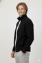 Nordic Zippered Three-Pocket Men's Warm Fleece Sweat Jacket Cardigan Black 5W 5Pr - 3