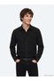 Black Corduroy Regular Fit Long Woven Velvet Casual 100% Cotton Shirt