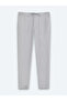Gray Plain Woven Jogging Fit Casual Trousers - 6