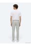 Gray Striped Woven Jogging Fit Casual Linen Blend Trousers - 6
