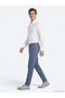 Light Blue Woven Jogging Fit Casual Cotton Blend Trousers - 2