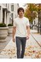Ecru Crew Neck Plain Knit Knitwear - 2