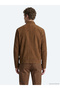 Karamel Regular Fit High Collar Leather Coat - 5