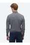 Gray Bato Collar Jacquard Wool Blend Knit Sweater - 5