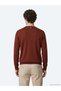 Tile Crew Neck Plain Knit Wool Blend Sweater - 6