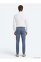 Light Blue Woven Jogging Fit Casual Cotton Blend Trousers - 5