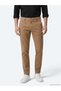 Camel Hair Plain Woven Regular Fit Casual Cotton Blended Trousers - 3