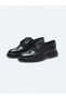 Navy Blue Leather Smart Casual Shoes - 2
