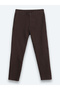 Brown Woven Relaxed Fit Casual Cotton Blend Pants - 6