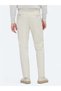 Beige Woven Regular Fit Smart Casual Cotton Blend Trousers - 5