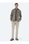 Brown Checkered Regular Fit Wool Blend Overshirt - 2