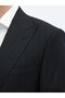 Black Striped Modern Fit Wool Blended Suit - 4