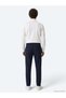 Navy Blue Woven Jogging Fit Casual Cotton Blend Trousers - 6