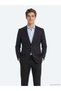 Navy Blue Straight Modern Fit Wool Blended Suit