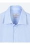 Light Blue Plain Regular Fit Long Woven Casual Cotton Blend Shirt - 8