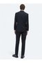 Navy Blue Striped Modern Fit Wool Blend Suit - 7