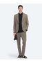 Brown Striped Comfort Fit Suit - 2