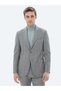 Gray Striped Modern Fit Wool Blended Suit