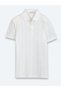 Beige Striped 100% Cotton T-Shirt - 5