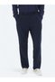Navy Blue Woven Loose Fit Casual Trousers - 2